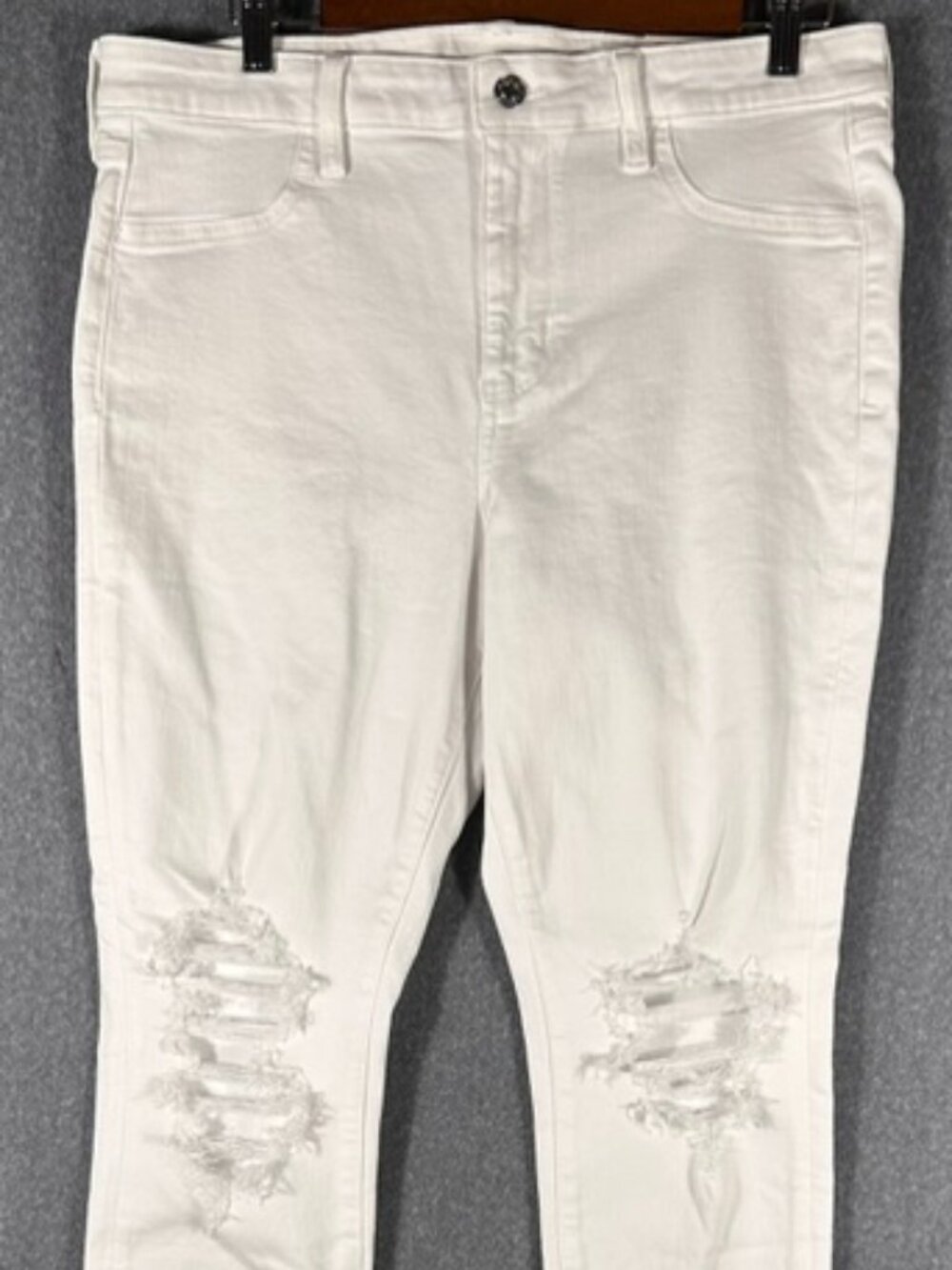 American Eagle Hi Rise Jegging Jeans Women 14 Short White Next Level Stretch NEW